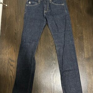 AG Adriano Goldschmied Dark Blue Straight Jeans